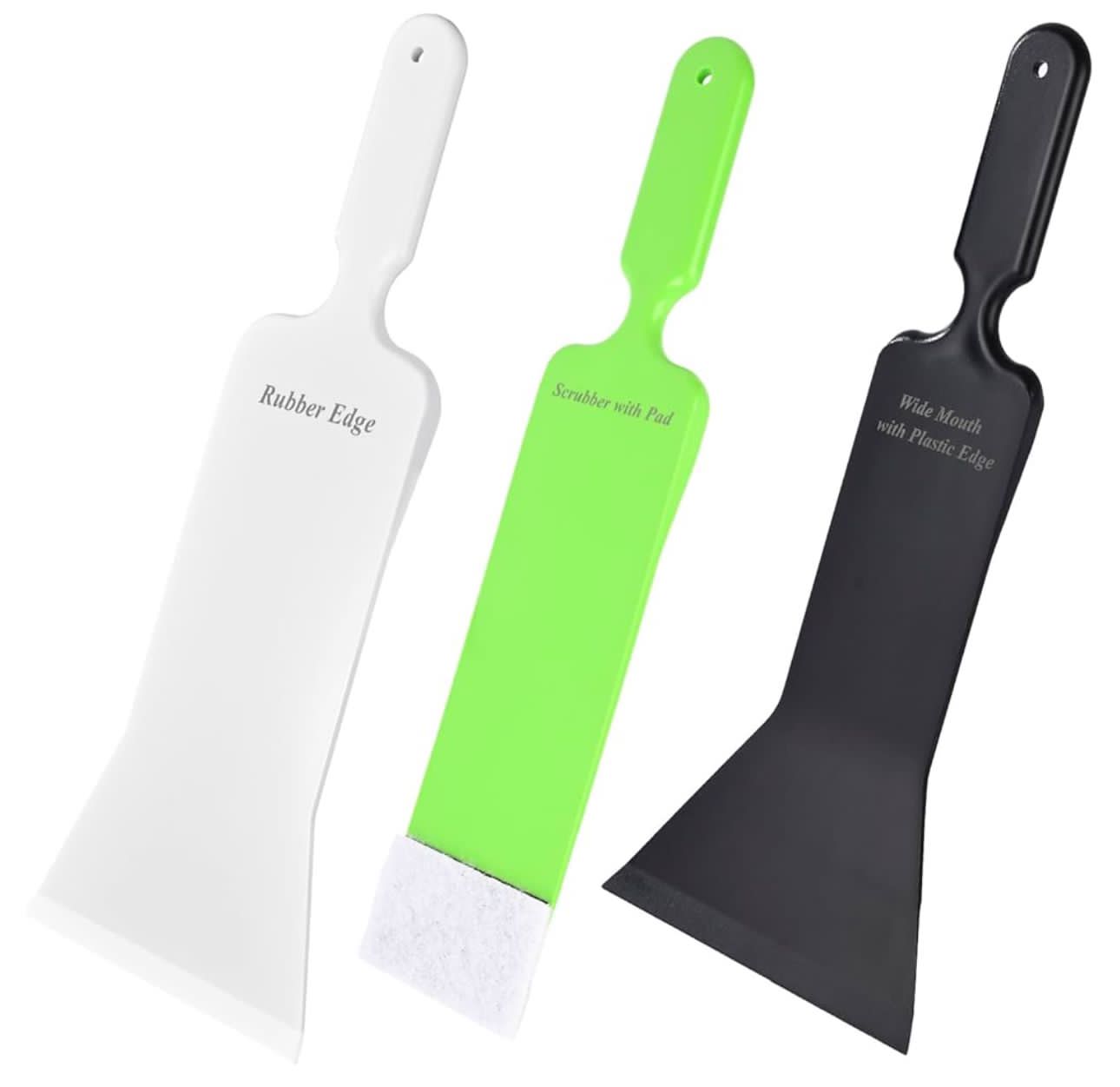 Tint Bulldozer Squeegee Scrubber Paddle Squeegee, Long Handle Flat Glass Bulldozer Tint Tool Small Rubber Squeegee