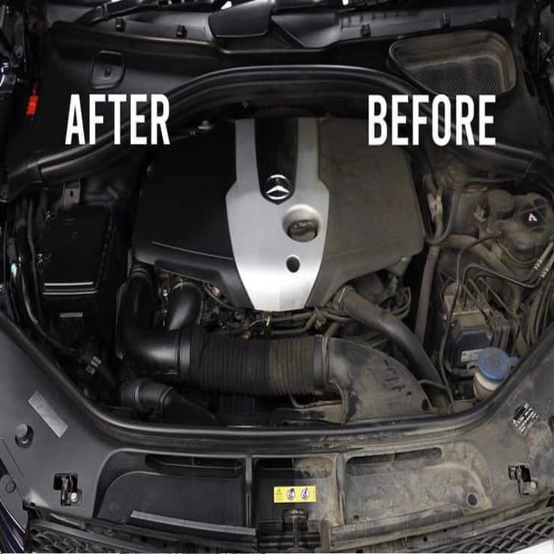 Interior and exterior engine shampoo
